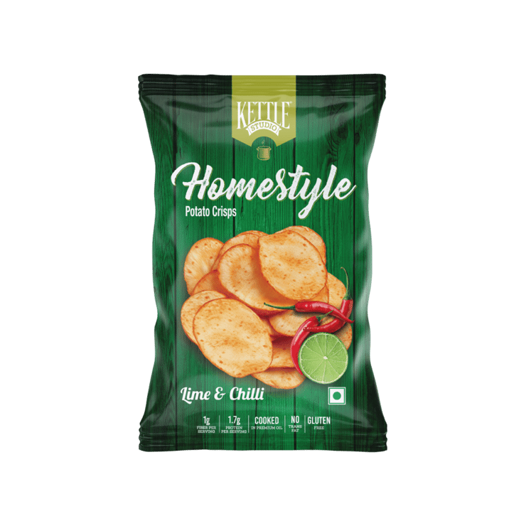 Kettle Studio Homestyle Potato Crisps – Lime & Chilli – 125 g