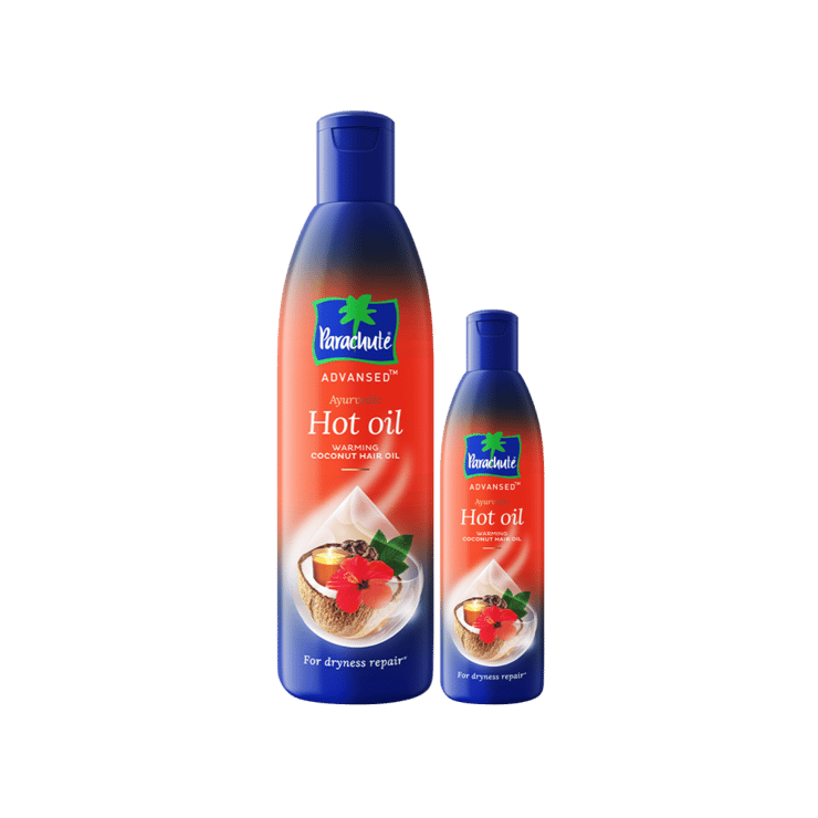 Parachute Advansed Ayurvedic Hot Oil, Warming Coconut Hair Oil 400 ml + 90 ml – Free 90 ml Pack – 400 ml + 90 ml