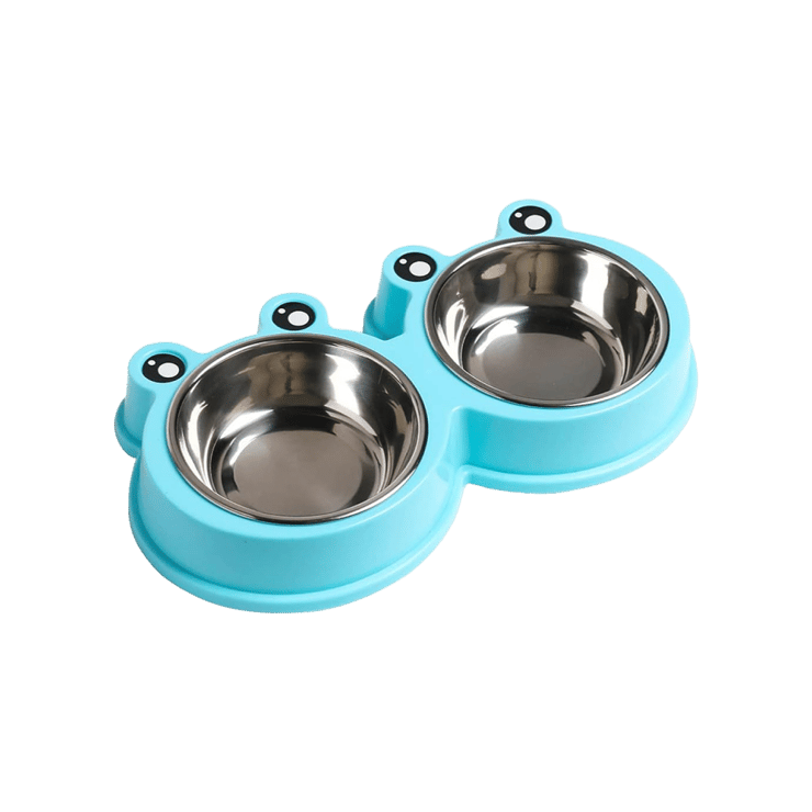 Foodie Puppies Frog Face Pet Feeding Bowl – 2 x 200 ml