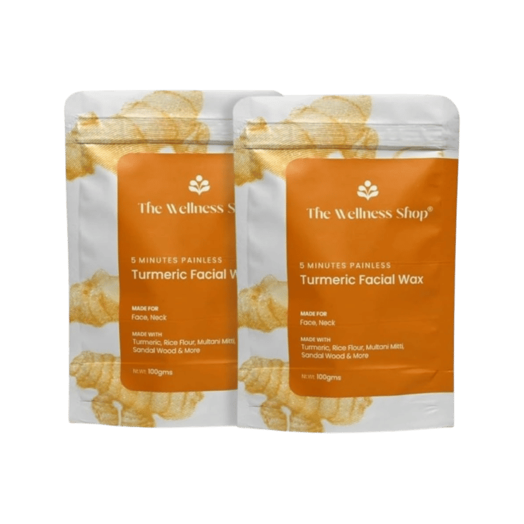 The Wellness Shop Turmeric Facial Wax Powder Combo – 2 x 100 g