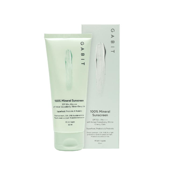Gabit 100% Mineral Sunscreen (SPF 50+ PA++++) – 50 ml
