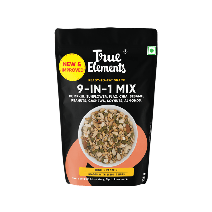 True Elements 9-In-1 Trail Mix, Seeds & Dry Fruits – 125 g