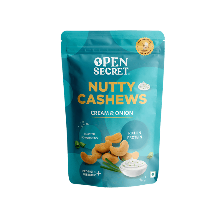 Open Secret Flavoured Cashew – Namkeen Cream & Onion – 135 g