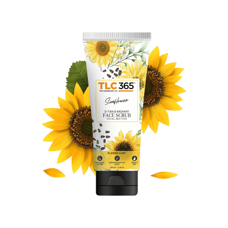 TLC365 Sunflower D-Tan & Radiant Face Scrub – 100 ml