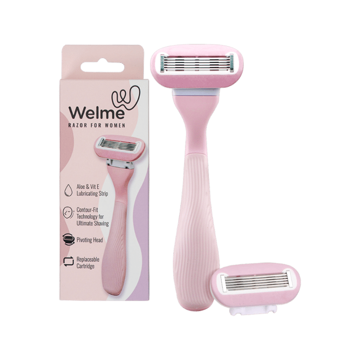 Welme Body Hair Removal Women’s Razor ((Pink)) – 1 unit