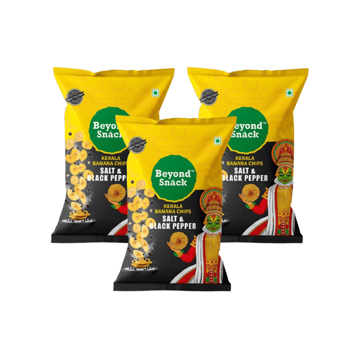 Beyond Snack Kerala Salt & Pepper Banana Chips – Pack of 3 – 3 x 70 g