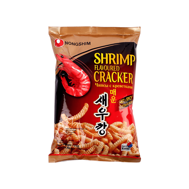 Nongshim Shrimp Flavoured Hot & Spicy Crackers Chips – 75 g