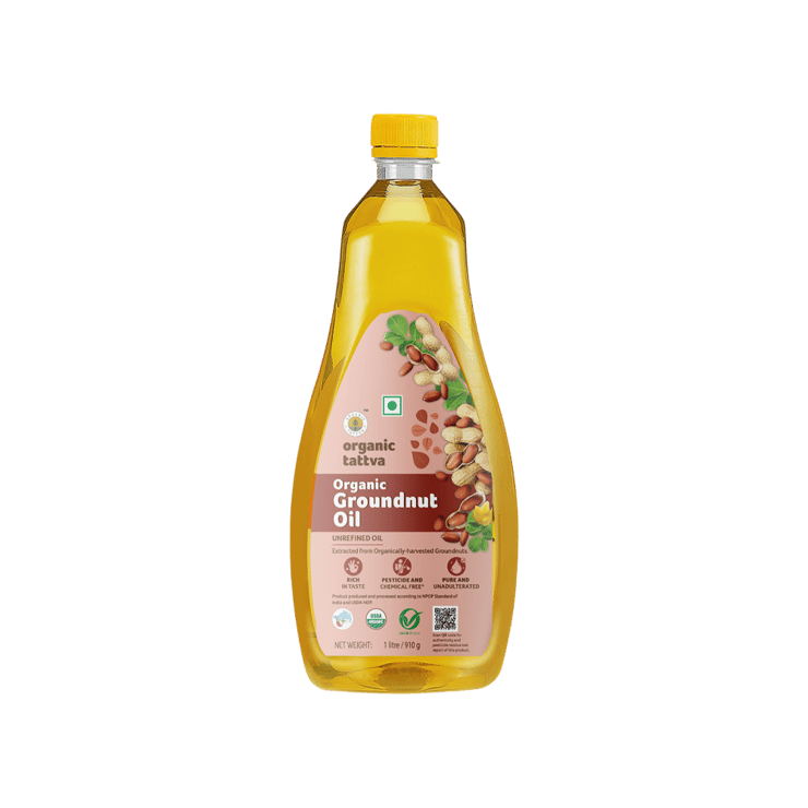Organic Tattva Organic Cold Pressed Groundnut Oil – 1 ltr