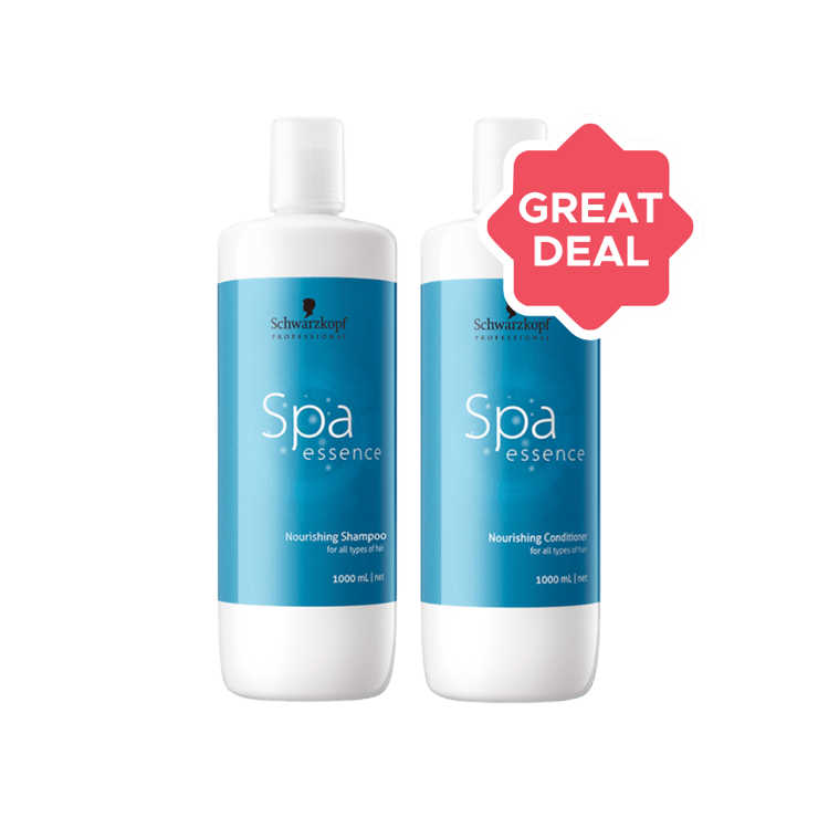 Schwarzkopf Professional Spa Essence Nourishing Shampoo +  Spa Essence Nourishing Hair Conditioner Combo – 1000 ml + 1000 ml