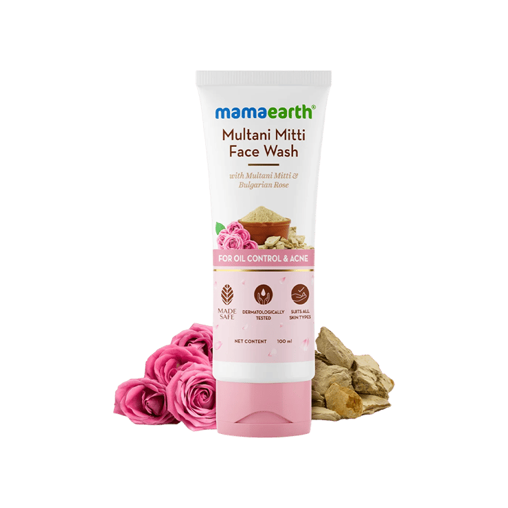 Mamaearth Multani Mitti Face Wash for Oil Control & Acne – 100 ml