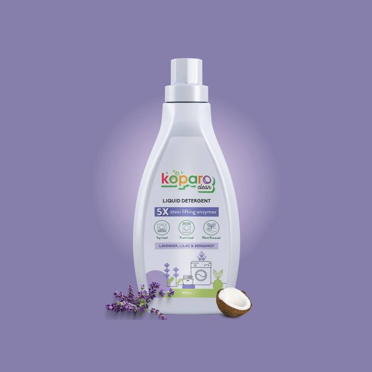 Koparo Clean Front & Top Load Natural Liquid Detergent (Lavender & Lilac) – 900 ml
