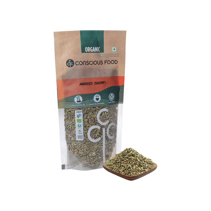 Conscious Food Organic Saunf Seeds – 100 g