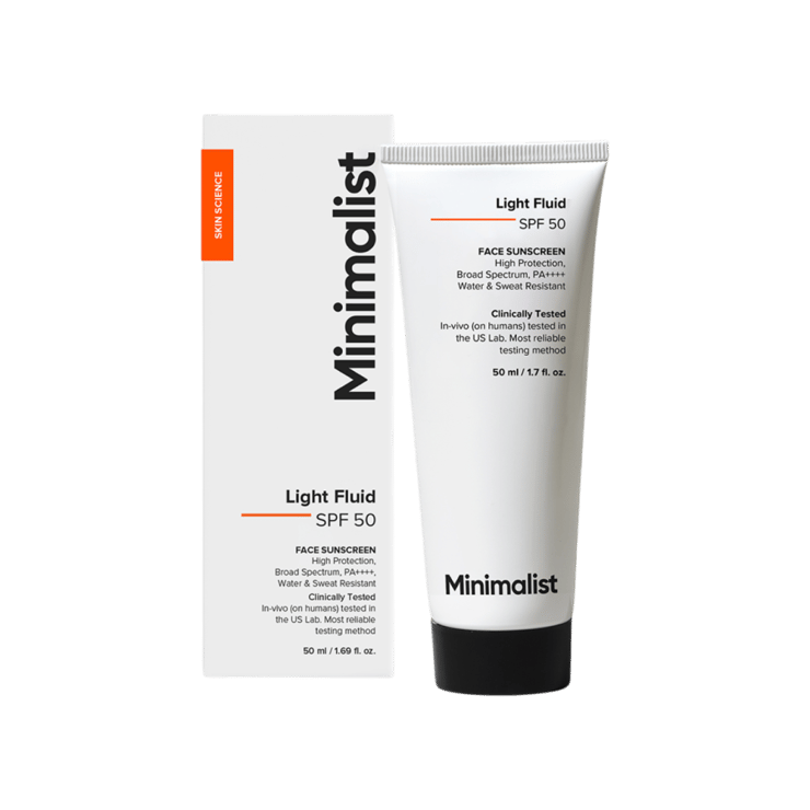 Minimalist Light Fluid Face Sunscreen (SPF 50 PA++++) – 50 ml