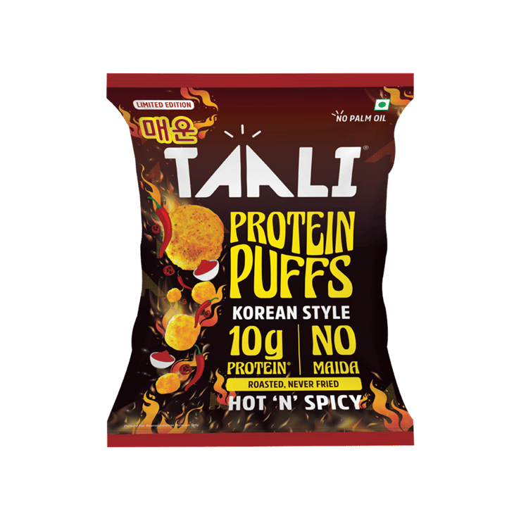 Taali Roasted Korean Protein Puffs (Jowar & Corn) – 60 g
