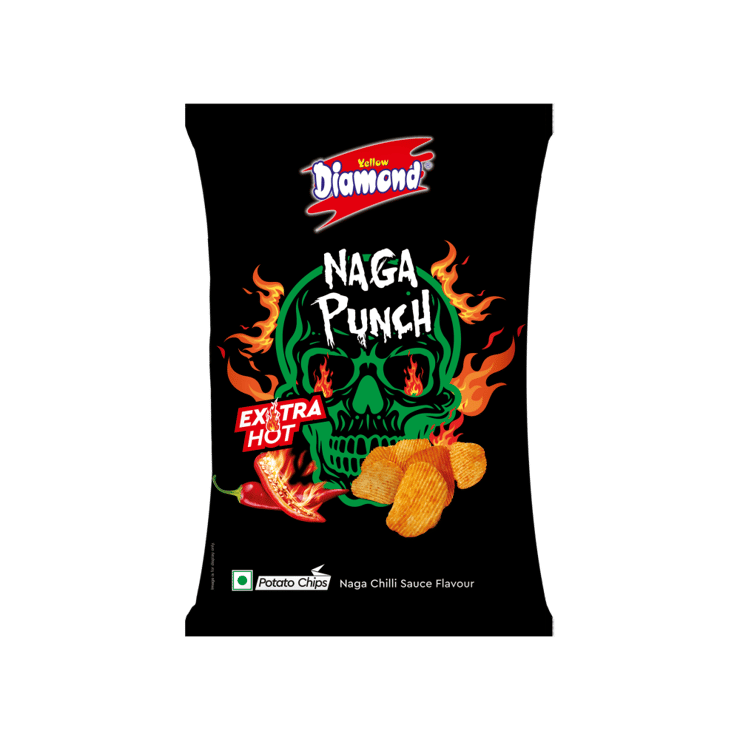 Yellow Diamond Naga Spicy Punch Potato Chips – 80 g
