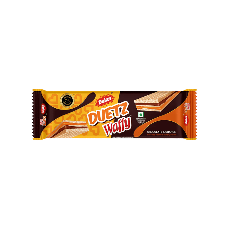 Dukes Chocolate & Orange Flavored Wafer Bar Creamy & Crunchy – 100 g