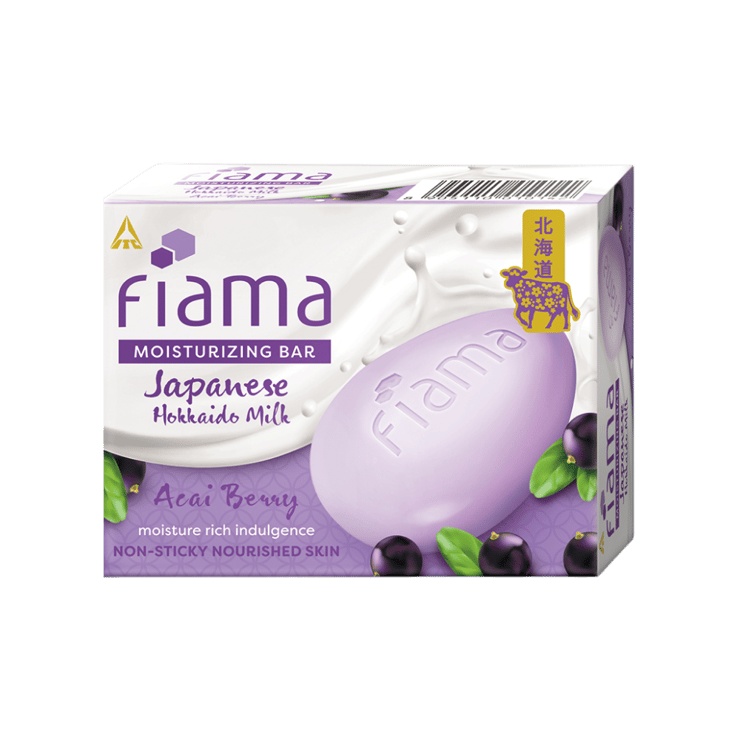 Fiama Japanese Hokkaido Milk & Acai Berry Moisturizing Soap Bar – 125 g