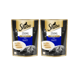 Sheba Adult (1+ years) Premium Chicken Loaf, Fine Wet Cat Food - Pack of 2 - 2 x 70 g
