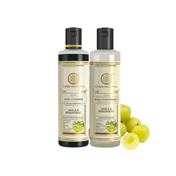 Khadi Natural Amla & Bhringraj Hair Shampoo & Conditioner (Combo Pack) – 2 x 210 ml
