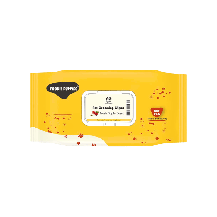 Foodie Puppies Fresh Apple Scent Pet Wipes – 1 pack (100 pieces)