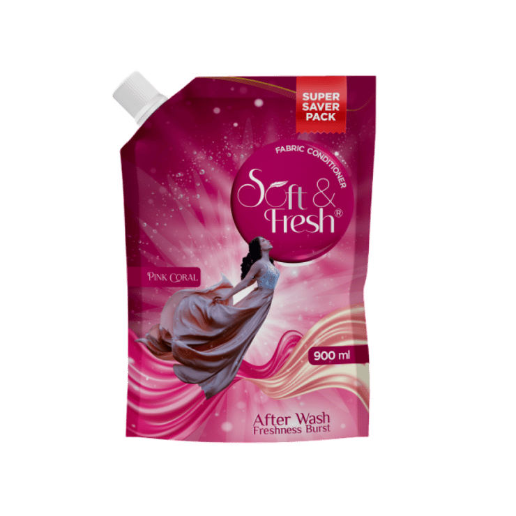 Soft & Fresh Pink Coral Fabric Conditioner – 900 ml