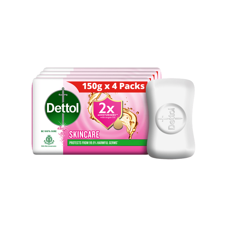 Dettol Skincare Moisturizing Soap (4 x 150 g) – 4 x 150 g