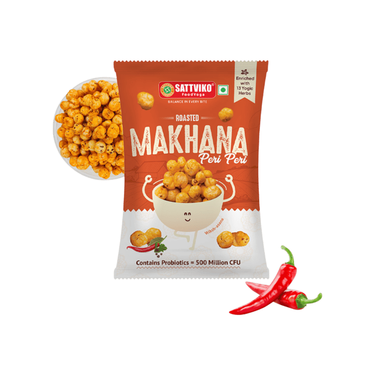 Sattviko Peri Peri Roasted Flavoured Makhana – 52 g