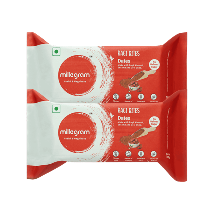 Millegram Ragi Date Bites – 2 x 100 g
