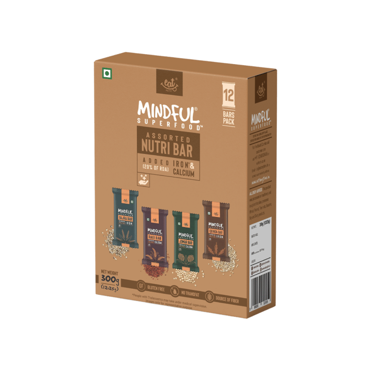 EAT Anytime Assorted Millet Chocolate Nutrition Bar – 12 x 25 g