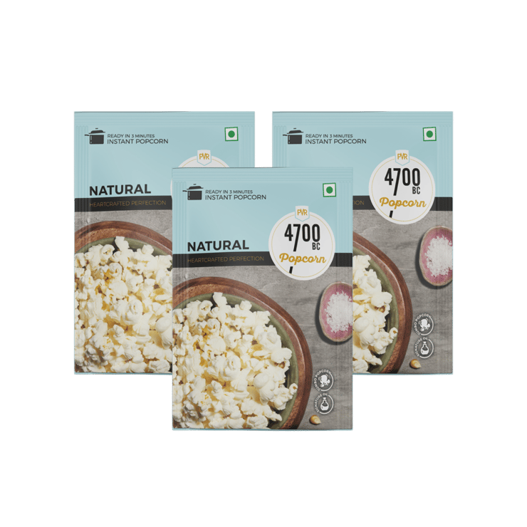 4700BC Instant Natural Popcorn Jumbo Size – Pack of 3 – 3 x 90 g