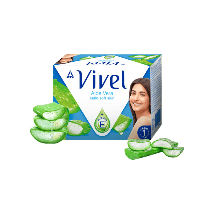 Vivel Aloe Vera Bathing Soap – Pack of 4 – 4 x 150 g
