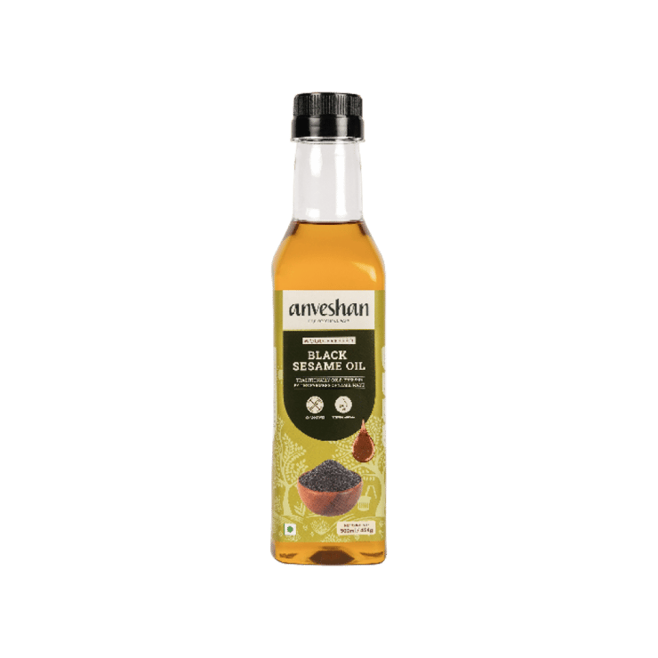 Anveshan Wood Cold Pressed Black Sesame / Gingelly / Til Oil – 500 ml