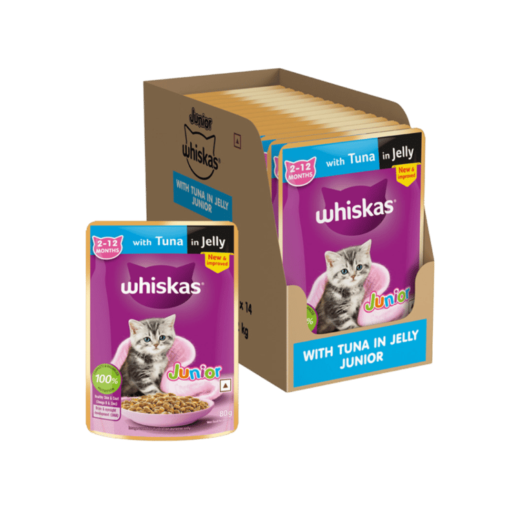 Whiskas Wet Kitten Food -Tuna in Jelly Junior (2-12 Months) – 14 x 80 g