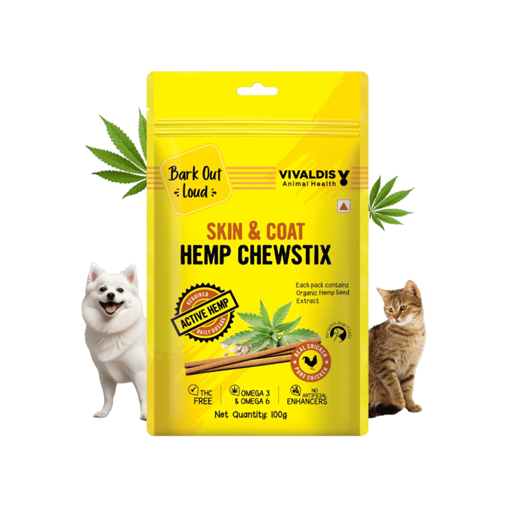 Bark Out Loud Skin & Coat Hemp Cat & Dog Treat – 100 g