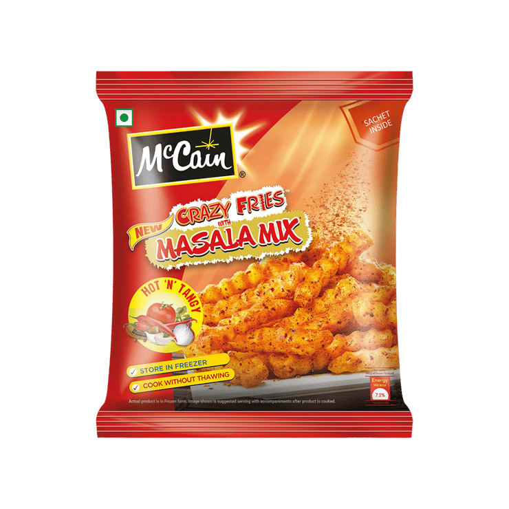 McCain Crazy French Fries with Masala Mix (Hot n Tangy) – 400 g