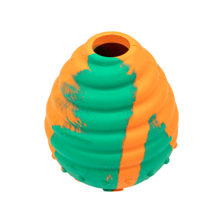 HUFT Pop Ball Dog Chew Toy (Orange, Green) – 1 piece