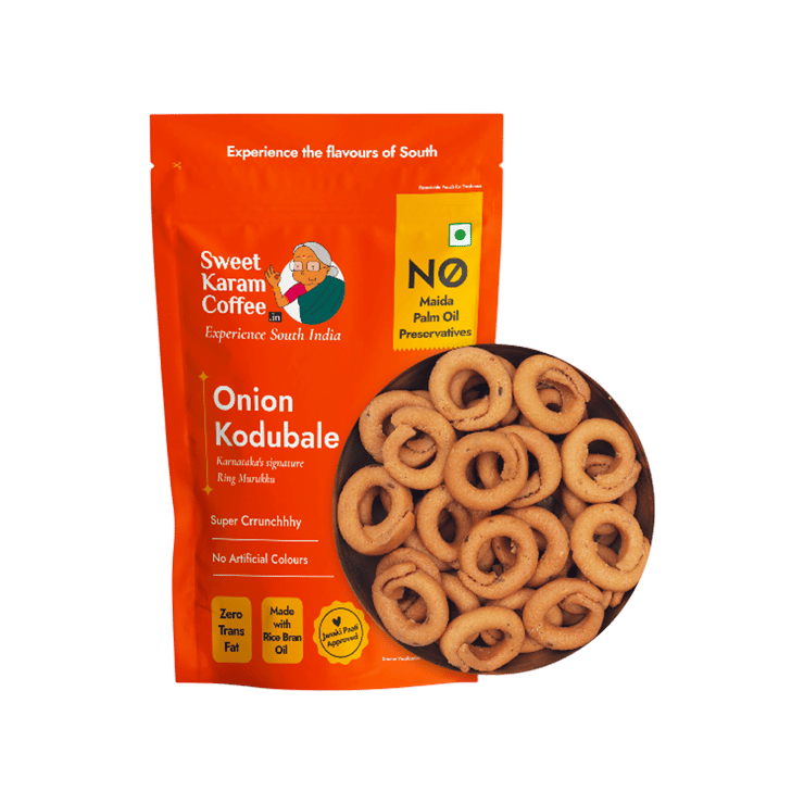 Sweet Karam Coffee Onion Kodubale/ Chakli, – No Palm Oil – 95 g