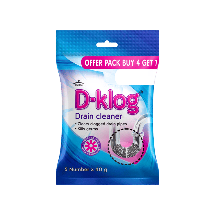 Pidilite D-Klog Drain Cleaner – 5 x 40 g