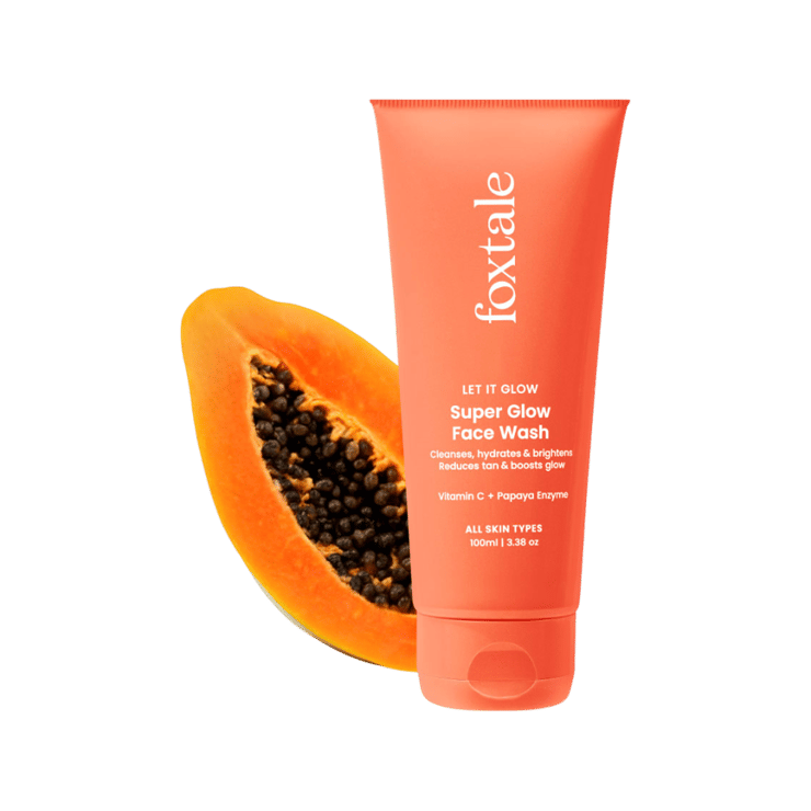 Foxtale Vitamin C Super Glow Face Wash with Papaya Enzyme – 100 ml