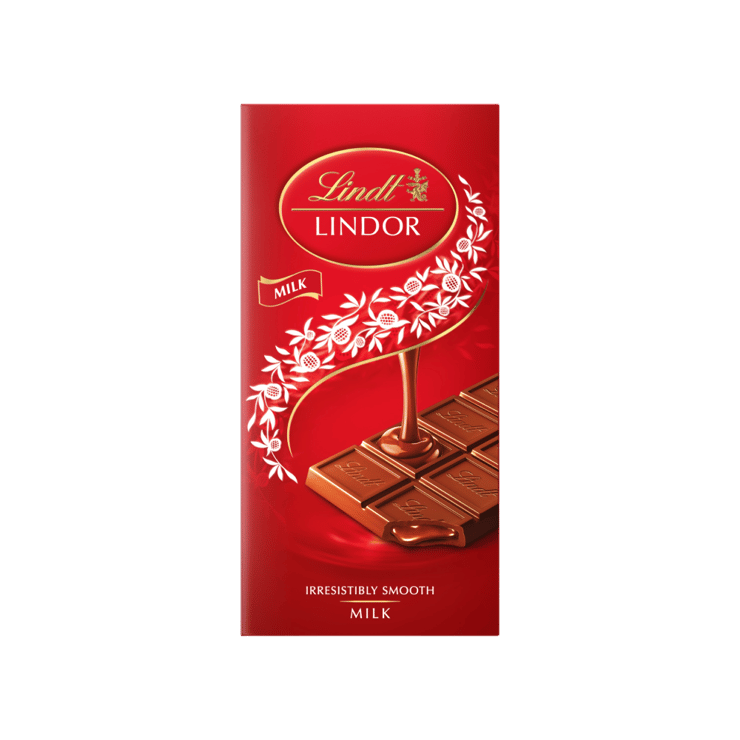 Lindt Lindor Filled Milk Chocolate Bar – 100 g
