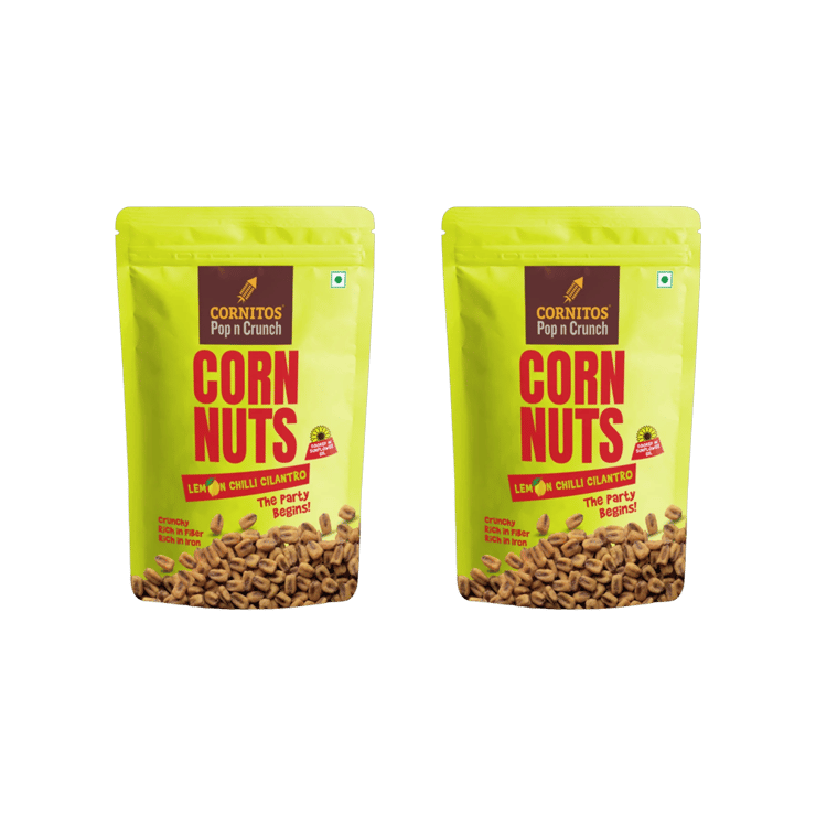 Cornitos Lemon Chilli Cilantro Corn Nuts – Pack of 2 – 2 x 140 g